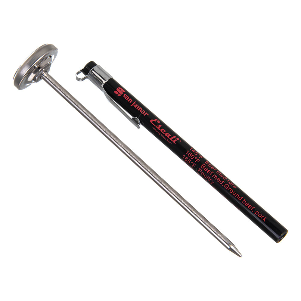 San Jamar THDLF Escali 5" Dial Pocket Thermometer w/ 0° to 220°F Temperature Range