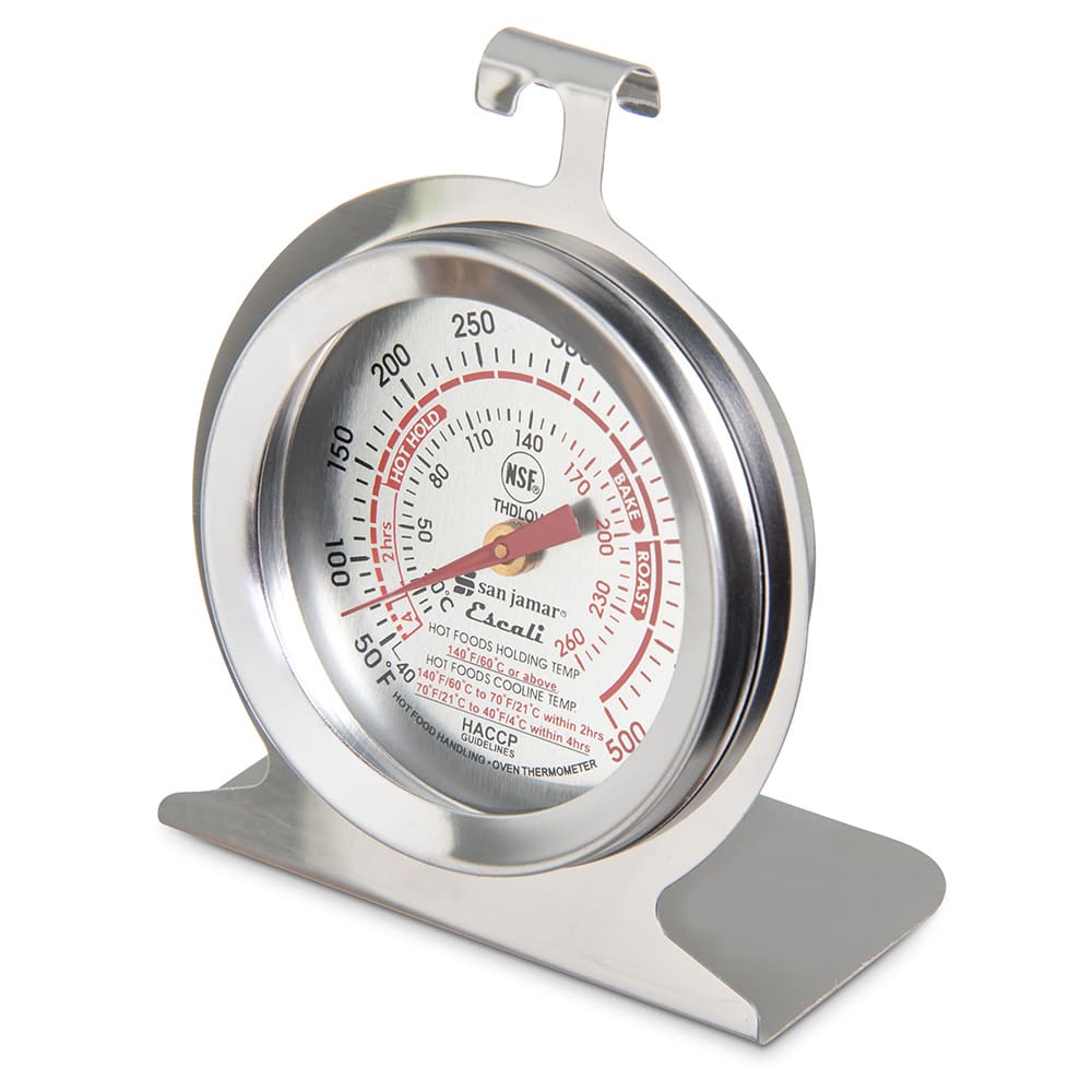 San Jamar THDLOV Escali 2 3/8" Dial Oven Thermometer w/ 40° to 500°F Temperature Range