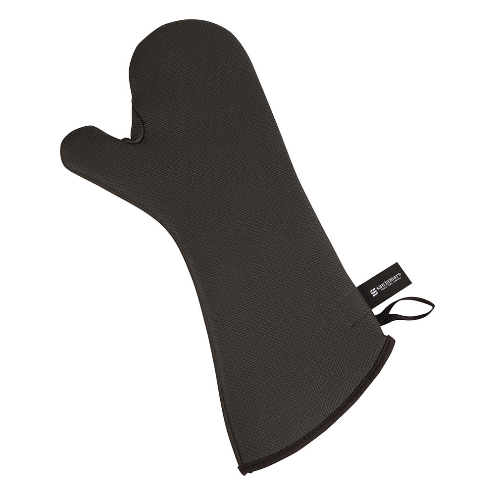 San Jamar UCMX17BK 17" Conventional Oven Mitt - Neoprene, Black