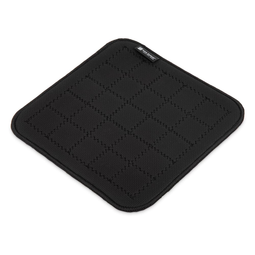 San Jamar UHP1010BK Hot Pad - Non-Slip Textured, 10x10", Black