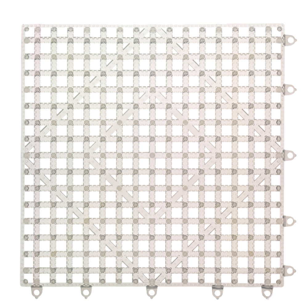 San Jamar VM5280CL 12" Square Interlocking Bar Mat - Rubber, Clear
