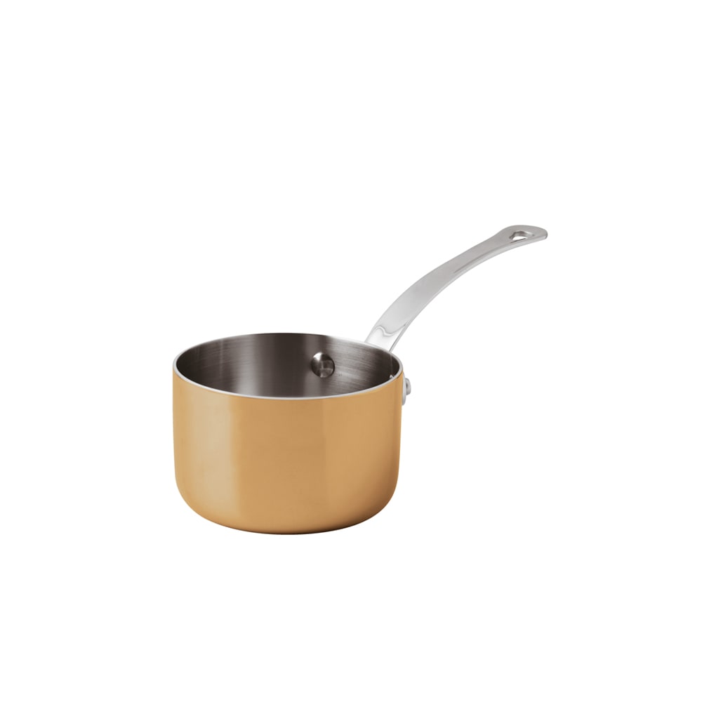 Paderno 17 oz Aluminum/Copper/Stainless Steel Mini Saucepan Ramekin, Copper (15606-10)