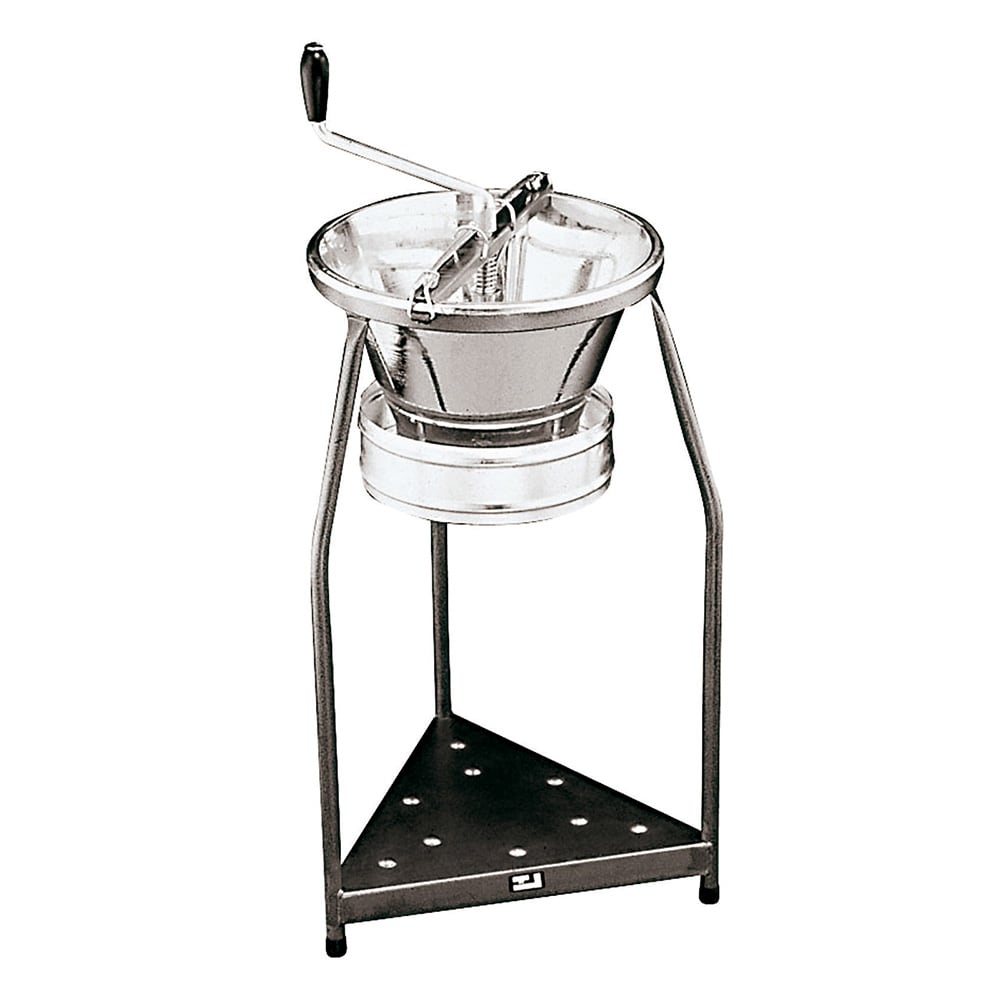 Paderno Food Mill w/ Black Stand, 15 qt Capacity, Tinned Steel (42577-39)