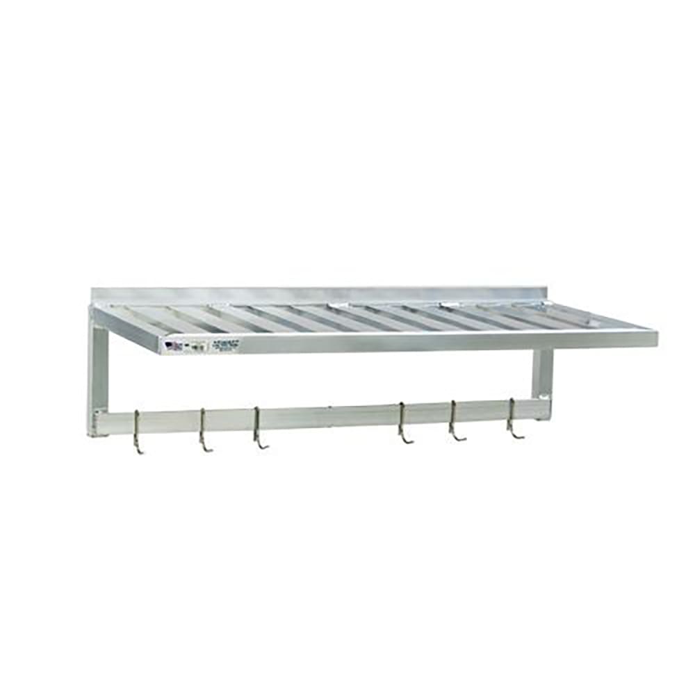 New Age T-Bar Wall Mounted Shelf, 36"W x 20"D, Aluminum (1121PR)