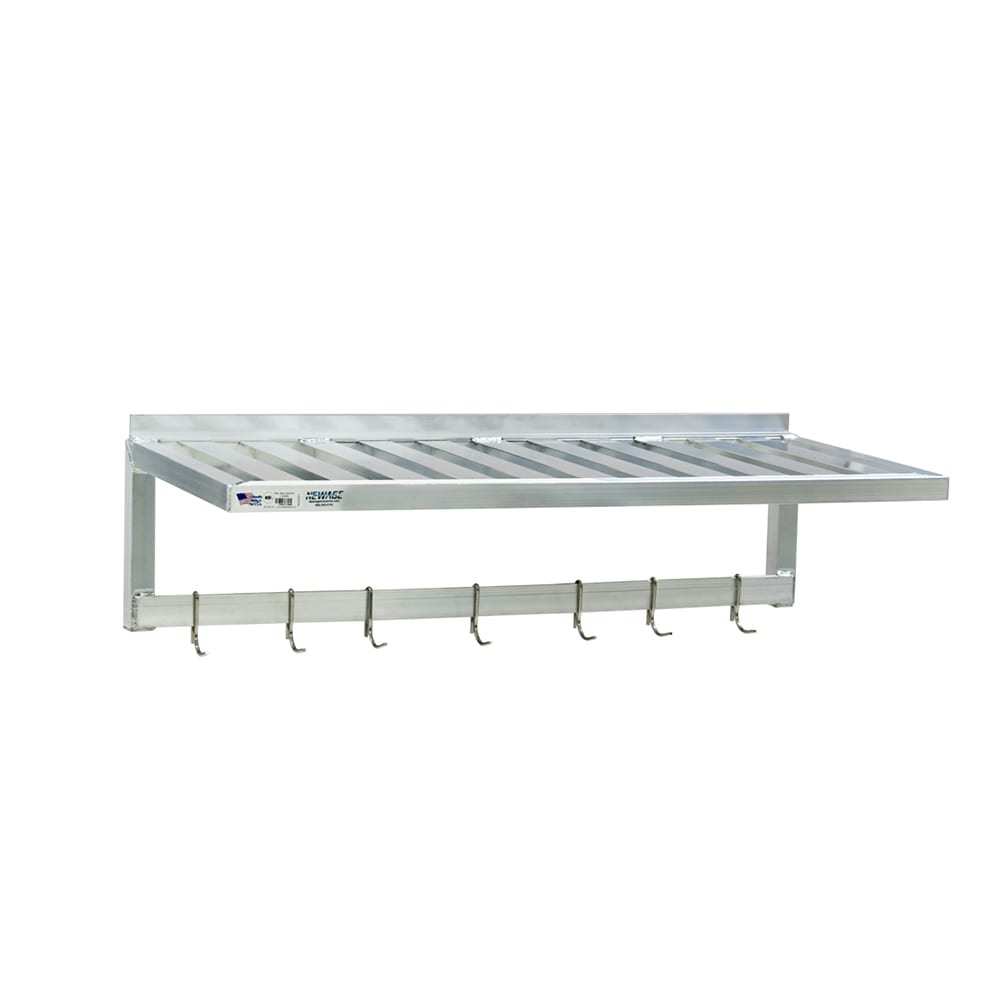 New Age T-Bar Wall Mounted Shelf, 60"W x 20"D, Aluminum (1123PR)