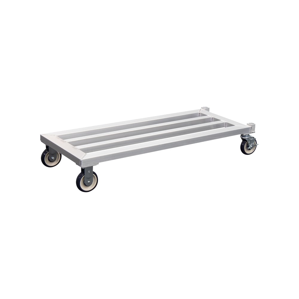 New Age 37 3/4" Mobile Dunnage Rack w/ 1000 lb Capacity, Aluminum (1202)