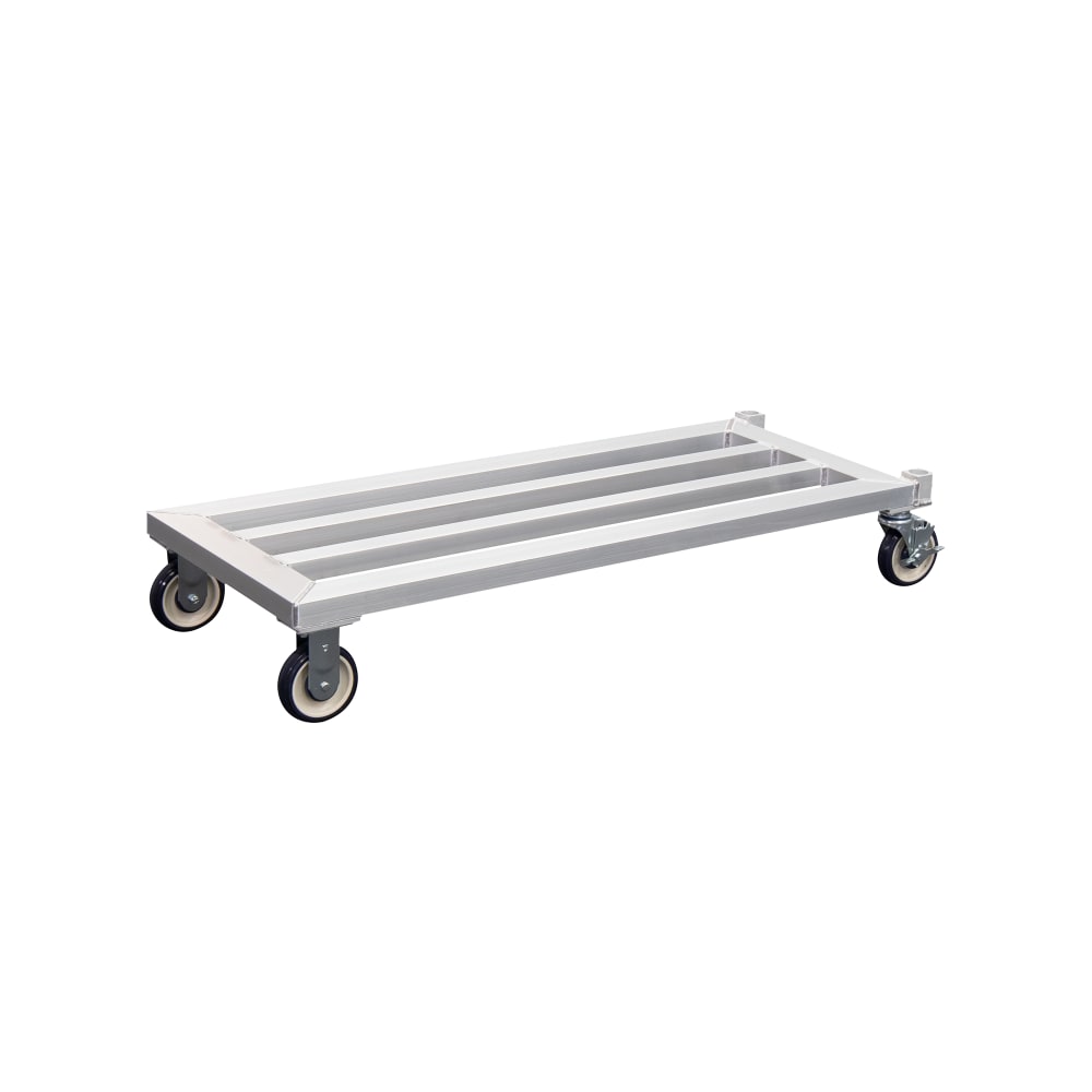 New Age 37 3/4" Mobile Dunnage Rack w/ 1000 lb Capacity, Aluminum (1204)