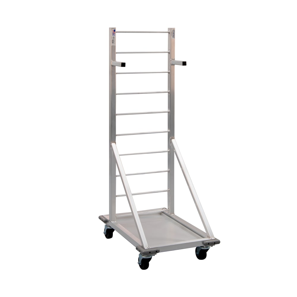 New Age Fry Basket Rack w/ 18 Basket Capacity & 3" Casters, 52 1/2" x 18 x 27", Aluminum (1210)