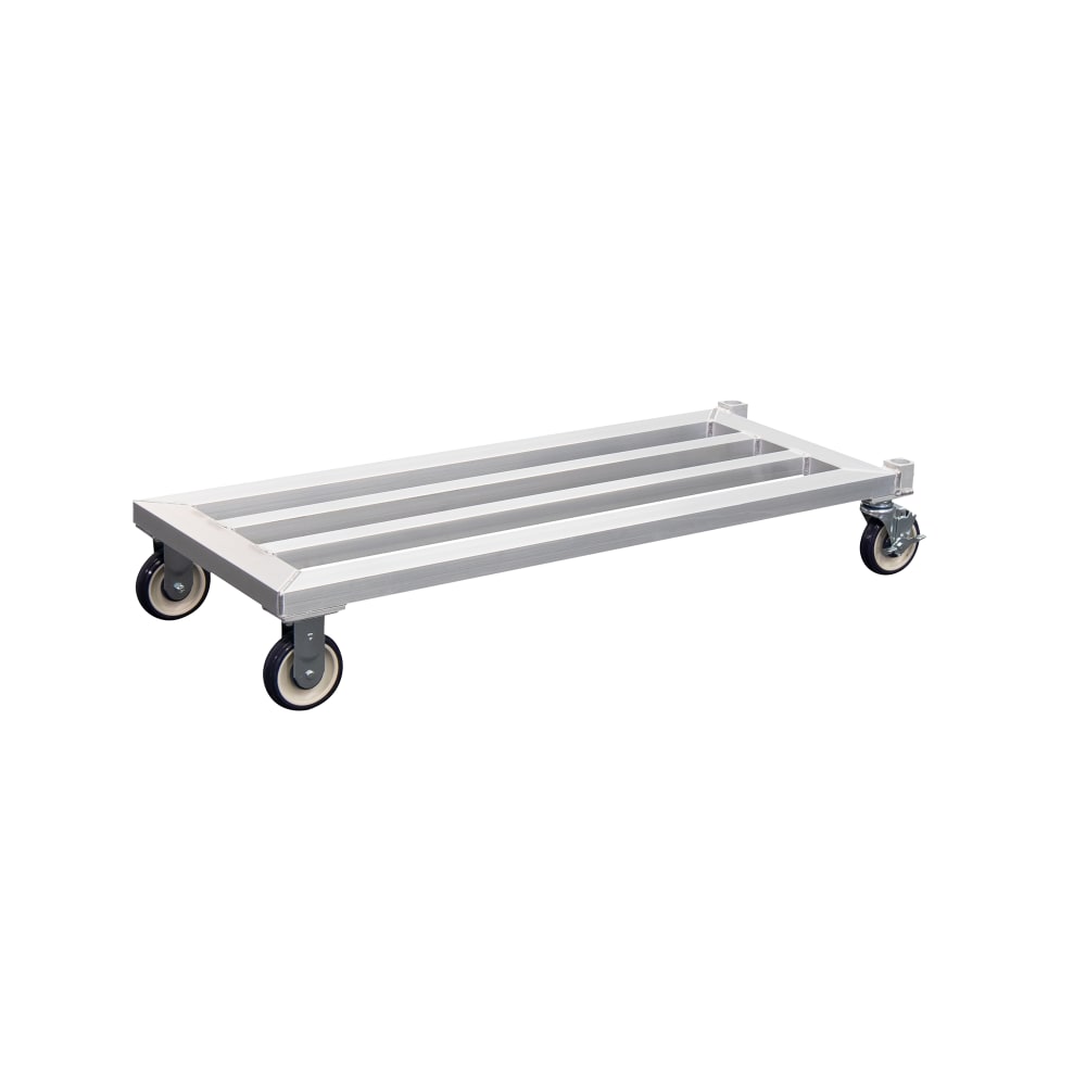 New Age 61 3/4" Mobile Dunnage Rack w/ 1000 lb Capacity, Aluminum (1212)