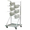 New Age Fry Basket Rack w/ 27 Basket Capacity & 3" Casters, 52 1/2" x 24 1/2" x 27", Aluminum (1215) thumbnail 2