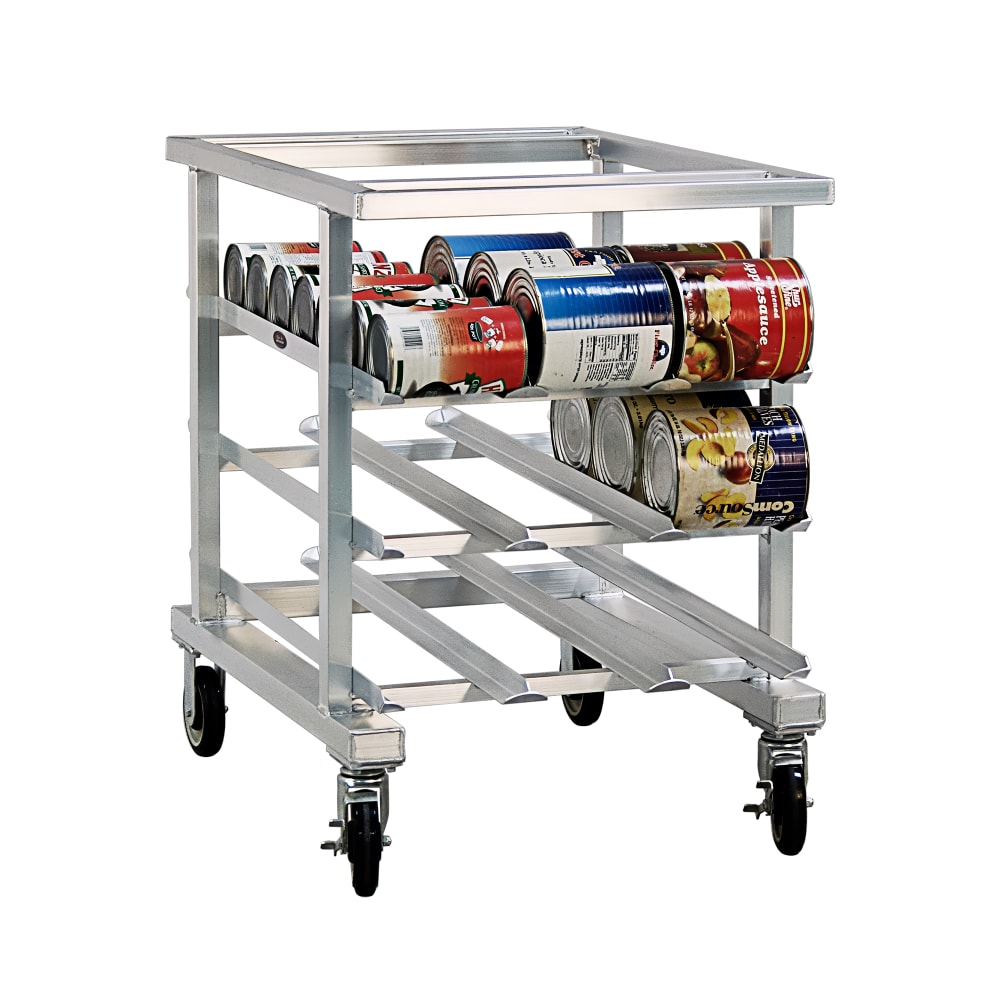 New Age 35"H Mobile Can Rack w/ (54) #10 or (72) #5 Capacity (1236NT)