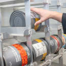 New Age 71"H Stationary Can Rack w/ (162) #10 or (216) #5 Capacity, Adjustable Feet (1250) thumbnail 2