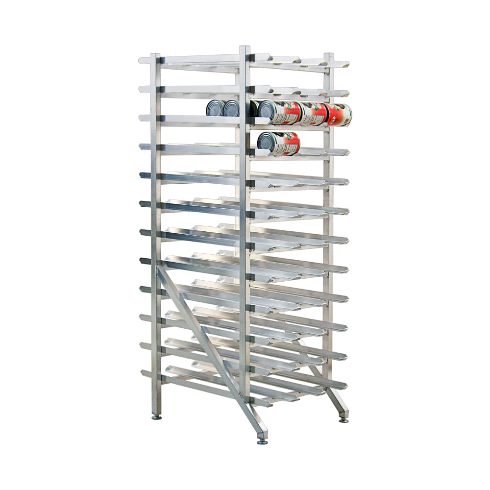 New Age 73"H Stationary Can Rack w/ (288) #5 Capacity, Adjustable Feet (1254)
