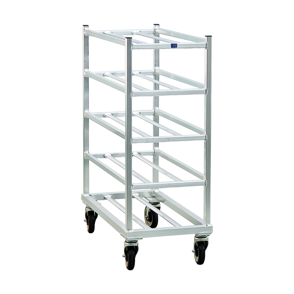 New Age 16"W 5 Platter Pan Rack w/ 7 1/4" Bottom Load Slides (1354)