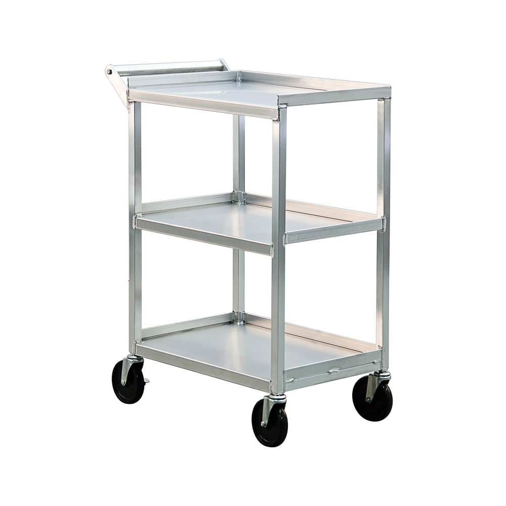 New Age 27 3/4"L Bus Cart w/ (3) Levels, Shelves, Aluminum (1440)