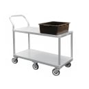 New Age 2 Level Aluminum Utility Cart w/ 800 lb Capacity, Flat Ledges (1490) thumbnail 2