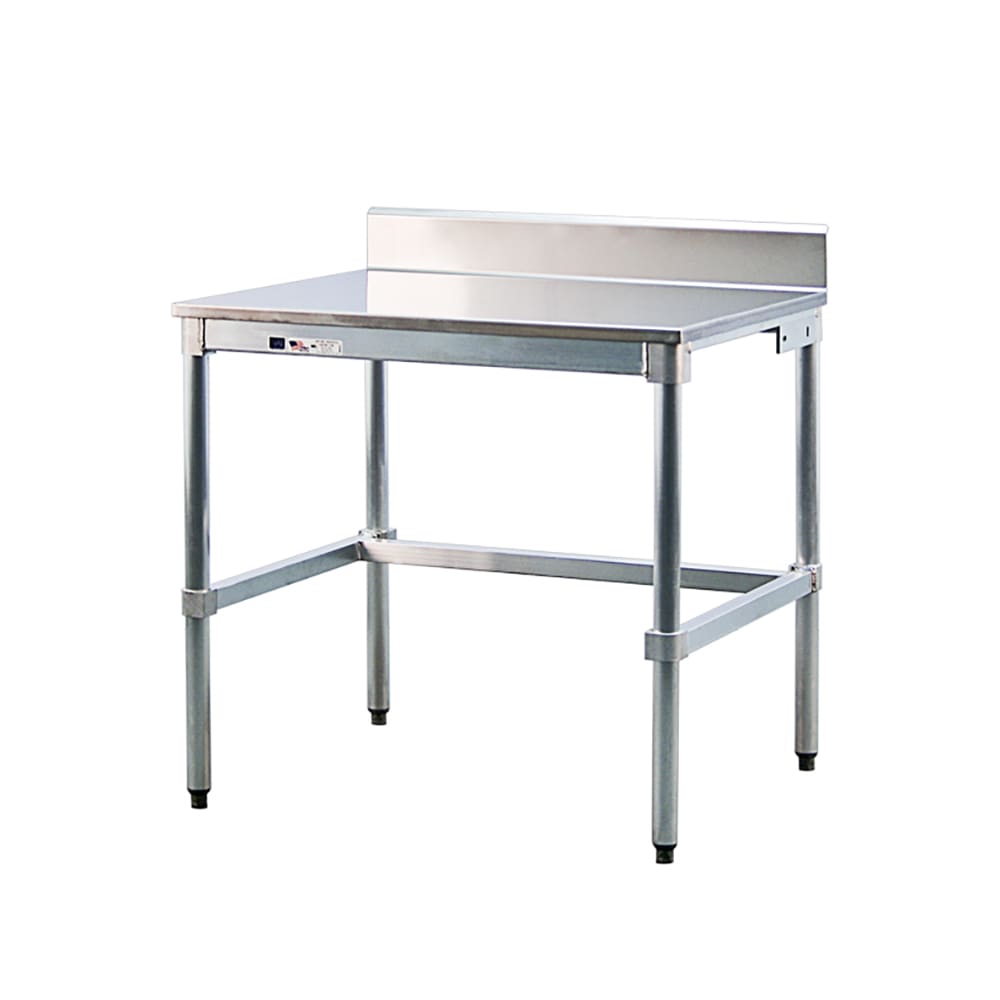 New Age 36" 16 ga Work Table w/ 304 Series Stainless Top, 6" Backsplash (24SSB36KD)