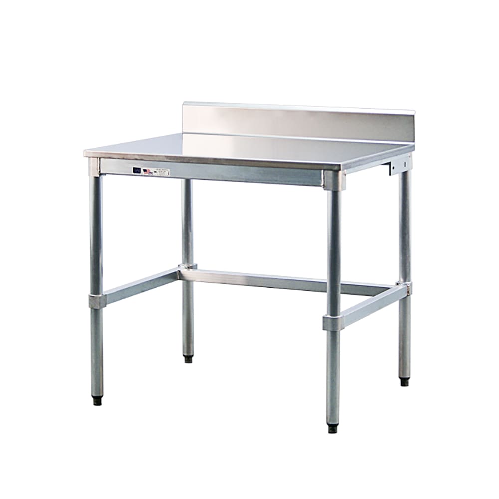 New Age 60" 16 ga Work Table w/ 304 Series Stainless Top, 6" Backsplash (24SSB60KD)