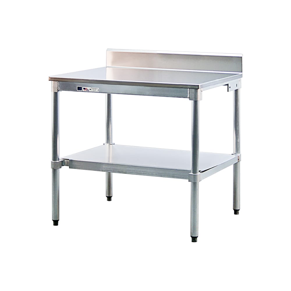 New Age Undershelf for Work Table w/ Knock Down Frame, 96" x 24", Aluminum (24US96KD)