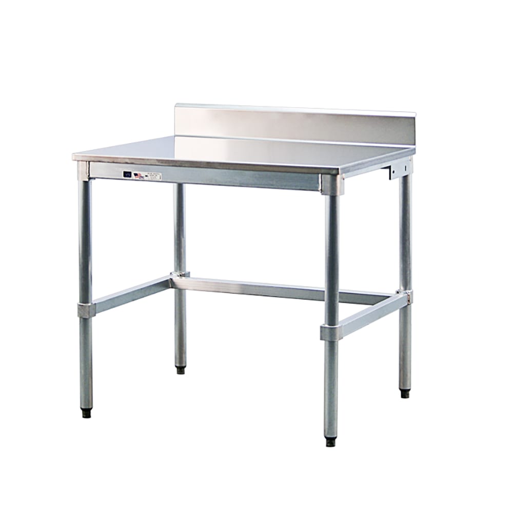 New Age 84" 16 ga Work Table w/ 304 Series Stainless Top, 6" Backsplash (30SSB84KD)