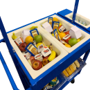 New Age 3 Level Share Cart w/ (2) Coldmaster® Food Pans - Aluminum, Blue (52861) thumbnail 7