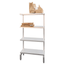 New Age Mobile To Go Shelving Unit - 30"W x 16"D x 60"H, Aluminum (53315) thumbnail 5