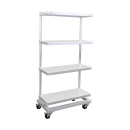New Age Mobile To Go Shelving Unit - 30"W x 16"D x 60"H, Aluminum (53315) thumbnail 7