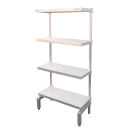 New Age Mobile To Go Shelving Unit - 42"W x 16"D x 60"H, Aluminum (53317) thumbnail 2