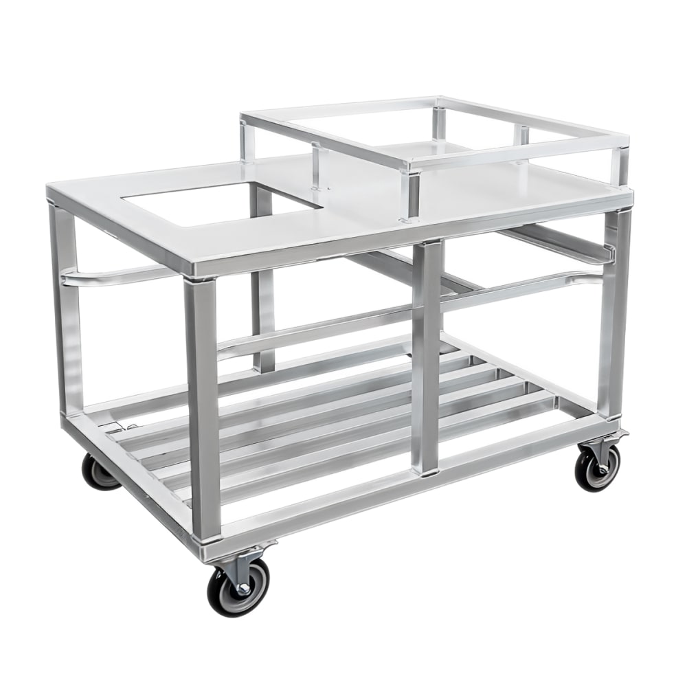 New Age 40"L Aluminum Bus Cart w/ (3) Levels, Silver (53757)
