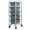 New Age Mobile Lug Rack w/ Open Frame & (5)18 3/4 x 26 x 61" Lug Capacity, Welded Aluminum (97253) thumbnail 2