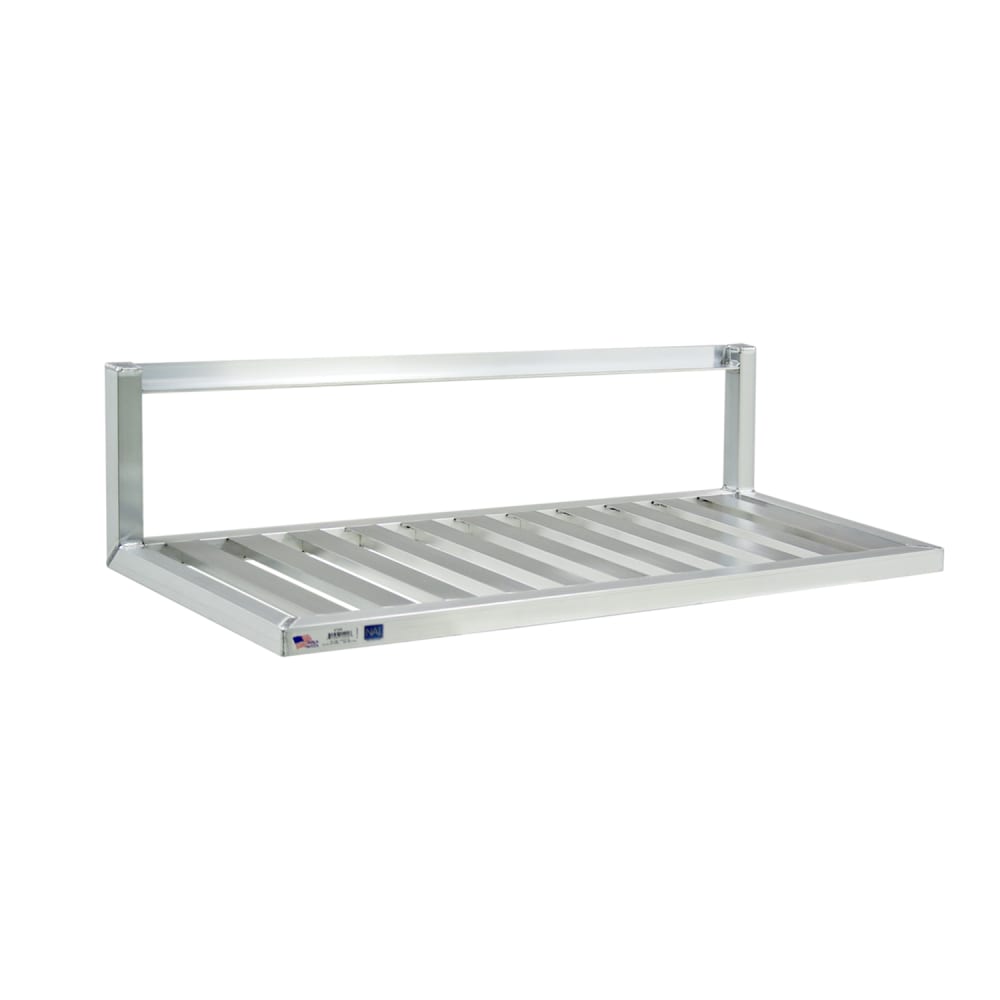 New Age T-Bar Wall Mounted Shelf, 60"W x 20"D, Aluminum (97287)