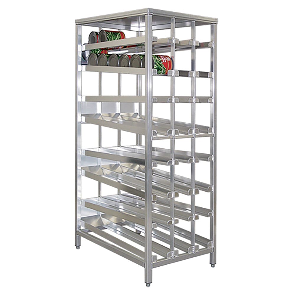 New Age 79 1/2"H Stationary Can Rack w/ (156) #10 Capacity, Adjustable Feet (97294)
