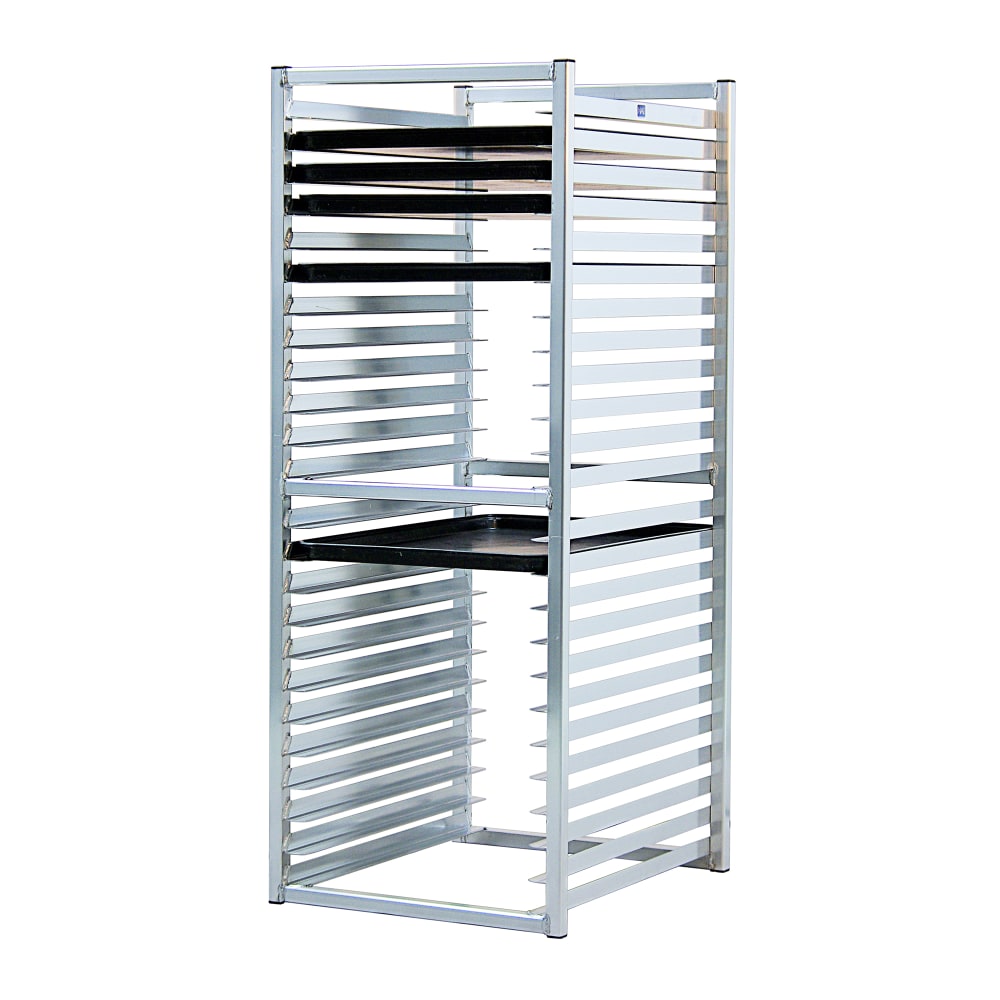 New Age 51" Insert Rack w/ Open Sides, (24)18x26" Pan Capacity, End Loading Aluminum (97729)