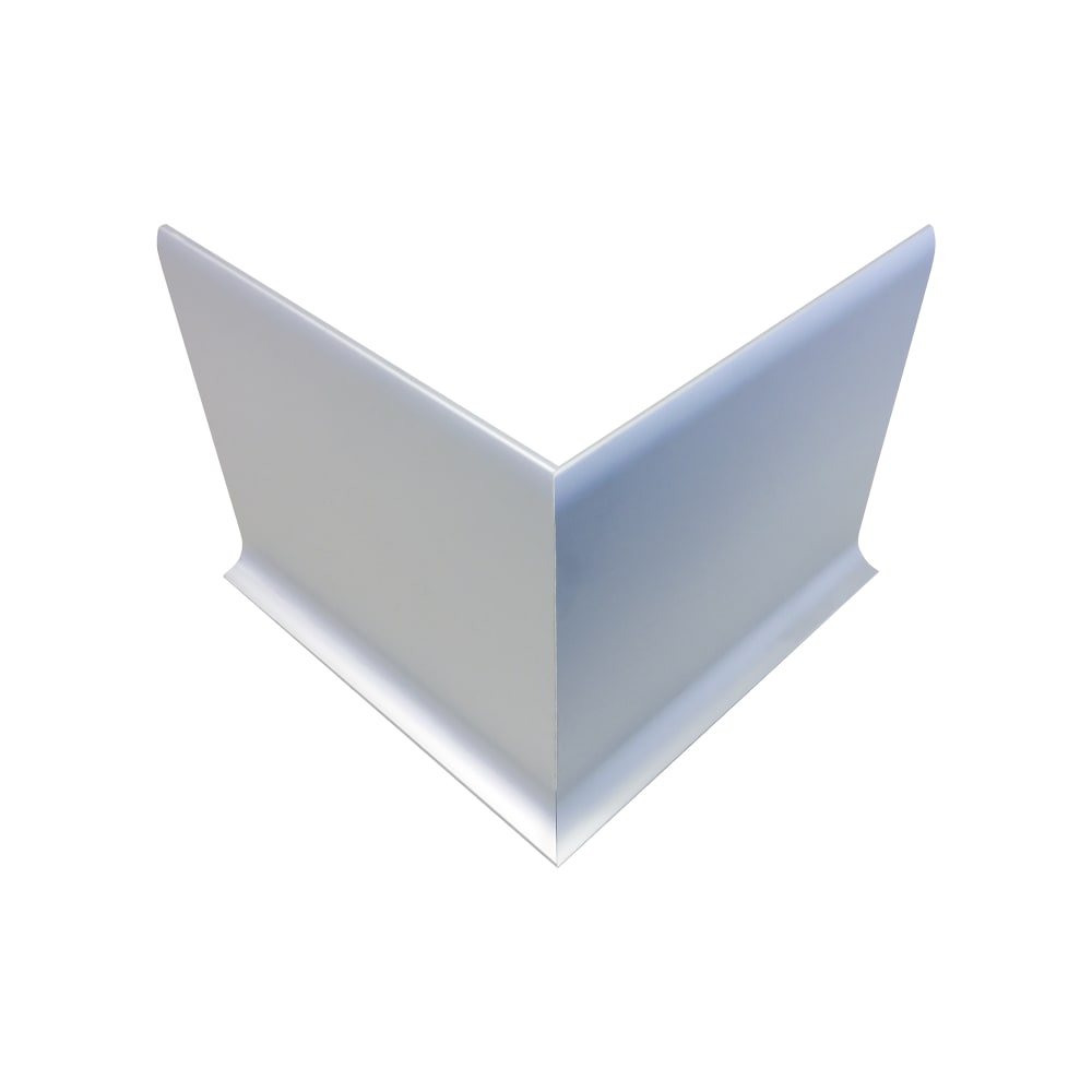 New Age Cove Baseboard - Outside Corner, 5"W x 5"H, Aluminum (9790C)