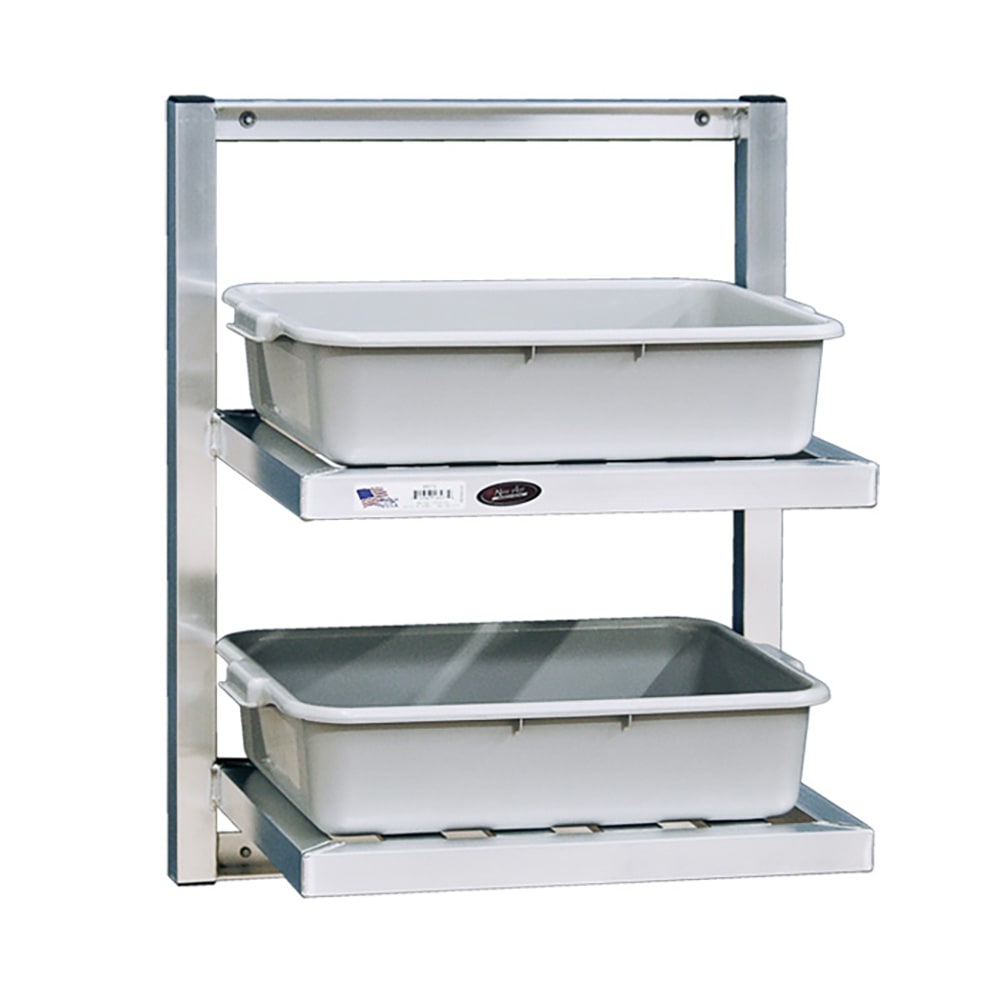 New Age Tubular Wall Mounted Shelf, 24"W x 16"D, Aluminum (98272)