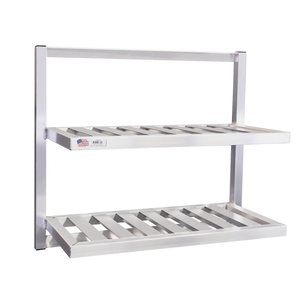 New Age T-Bar Wall Mounted Shelf, 36"W x 16"D, Aluminum (98301)