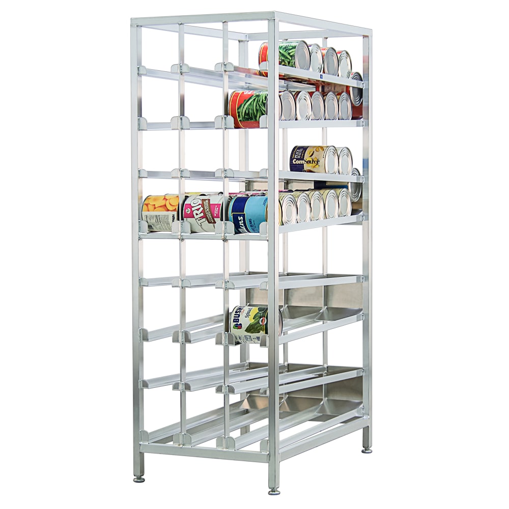 New Age 78 1/4"H Stationary Can Rack w/ (156) #10 Capacity, Adjustable Feet (99381)