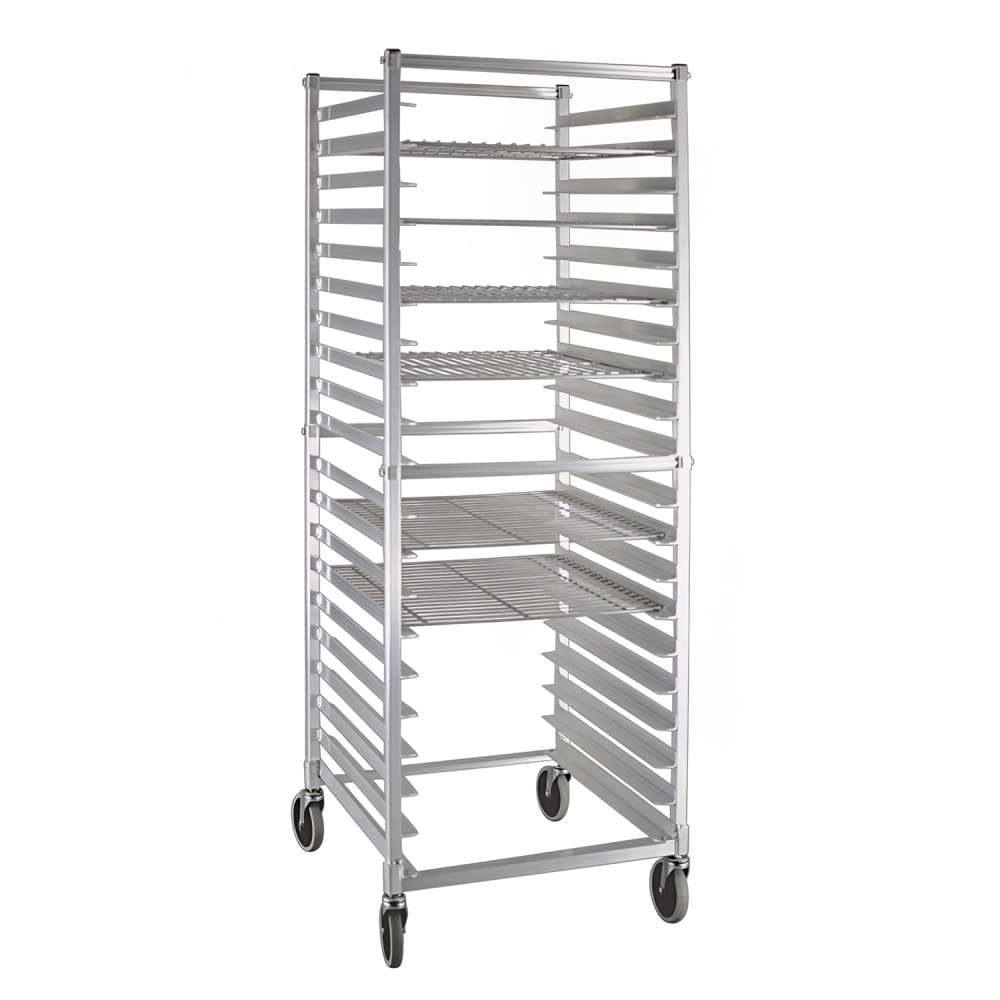 New Age Mobile Full Height Doughnut Screen Rack w/ Open Sides & (20)23x23 Pan Capacity (NS621KD)
