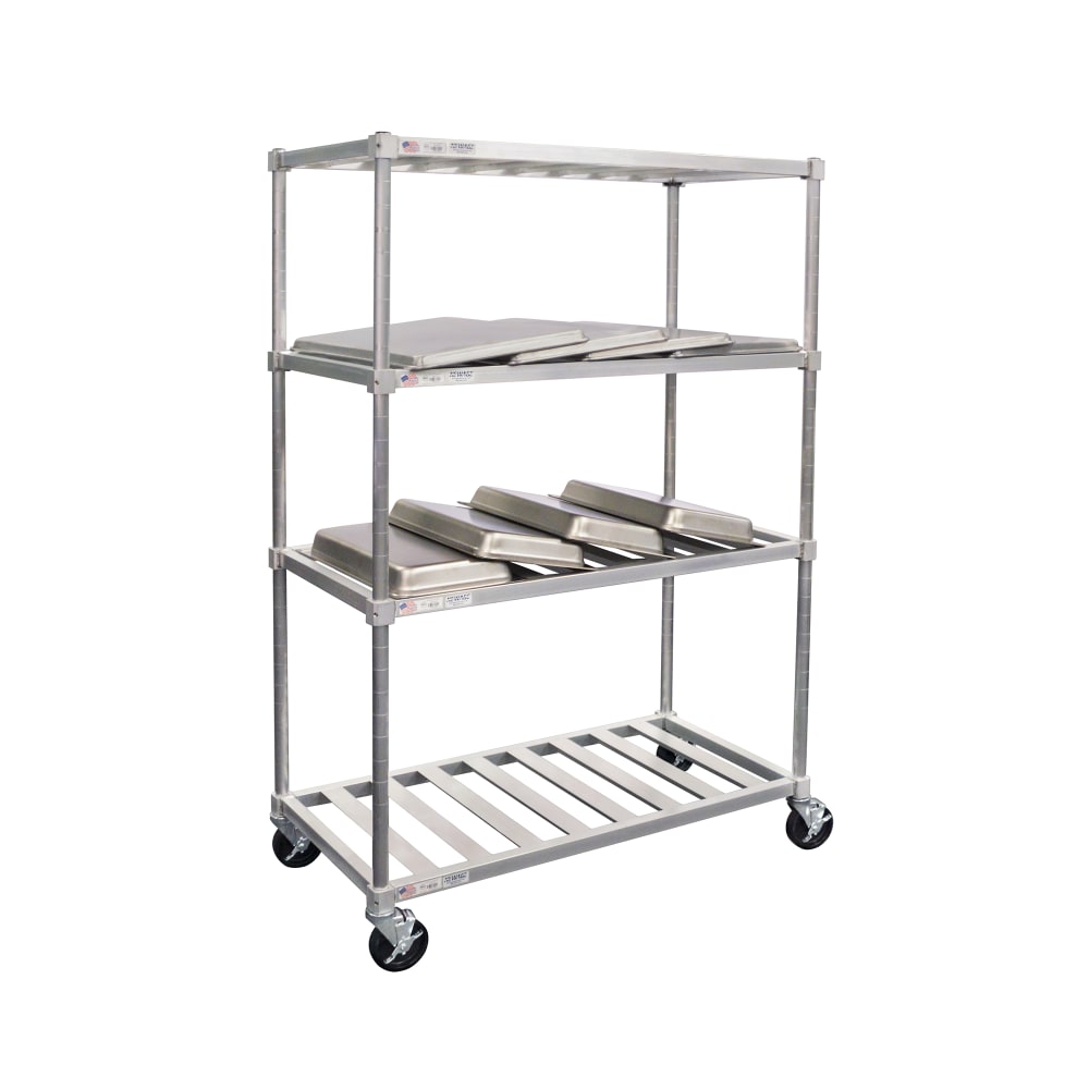 New Age 60" Mobile Pot & Pan Rack w/ 1200 lb Capacity, Aluminum (PM2460)