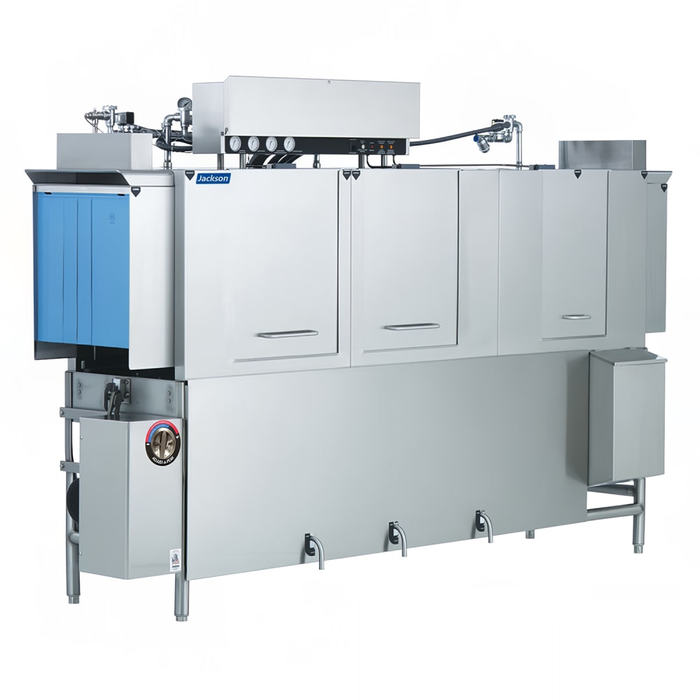 Jackson AJ-100CE 116" High Temp Conveyor Dishwasher w/ 287 Racks/hr Capacity, 230v/1ph