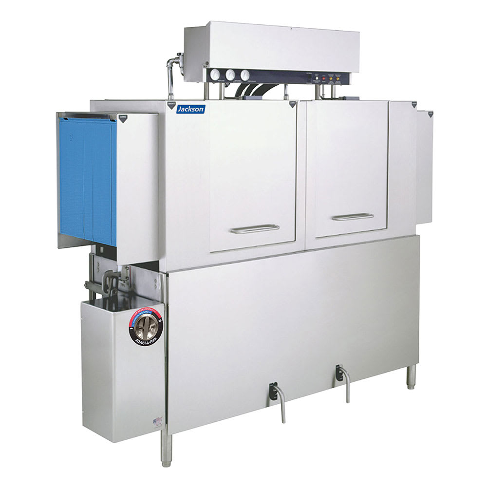 Jackson AJ-64CE 80" High Temp Conveyor Dishwasher w/ 287 Racks/hr Capacity, 208v/1ph