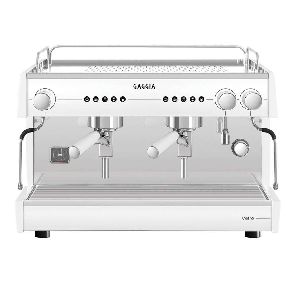 Gaggia Semi Automatic Espresso Machine w/ (2) Groups, (2) Steam Valves, & (1) Hot Water Valve - 220v/1ph (VETRO2GTC)