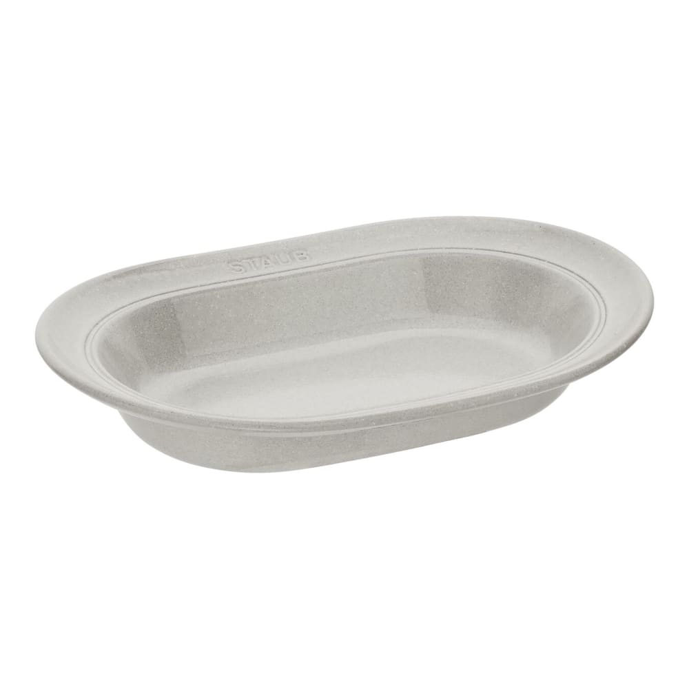 Staub 10" Oval Serving Dish - Ceramic, White Truffle (1010472)