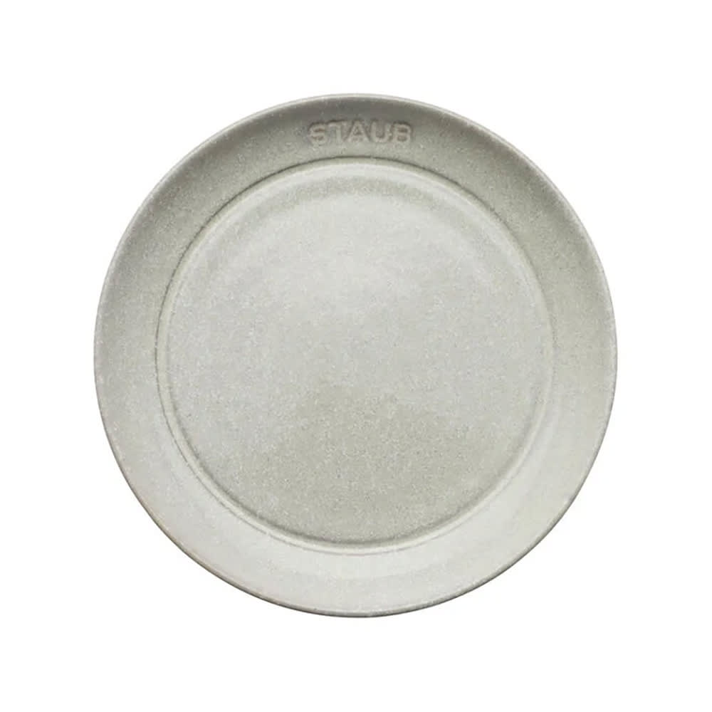 Staub 6" Round Appetizer Plate - Ceramic, White Truffle (1021439)