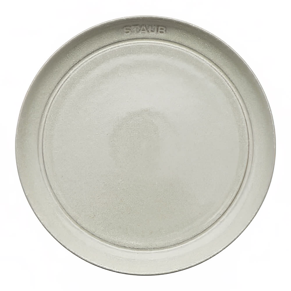 Staub 9" Round Salad Plate - Ceramic, White Truffle (1021445)