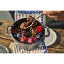 Staub 16 oz Mini Enameled Cast Iron Cocotte - 6 3/10" x 4 7/10", Graphite Gray (1004045) thumbnail 5
