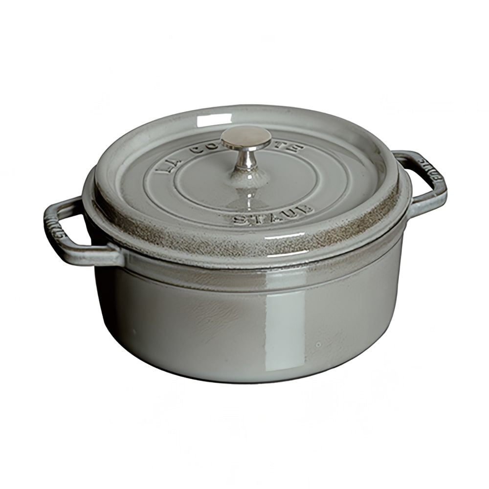 Staub 24 oz Mini Enameled Cast Iron Cocotte - 7 2/5" x 5", Graphite Gray (1004047)