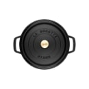 Staub 24 oz Mini Enameled Cast Iron Cocotte - 7 2/5" x 5", Black Matte (1004049) thumbnail 3