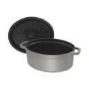 Staub 1 qt Enameled Cast Iron Cocotte w/ Lid, Graphite Gray (1004059) thumbnail 2