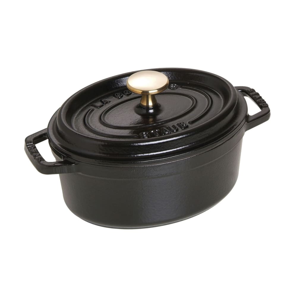 Staub 1 qt Enameled Cast Iron Cocotte w/ Lid, Black Matte (1004061)